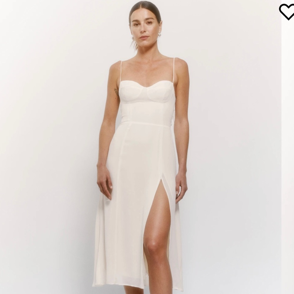 Reformation Juliette dress in white